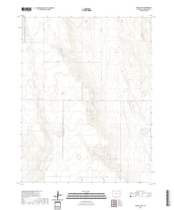 Kinney Lake topographic map thumbnail