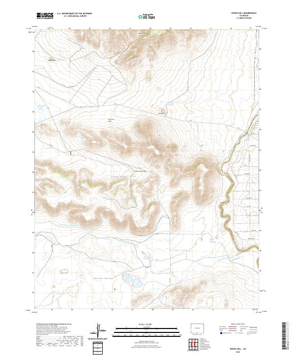 Kiowa Hill topographic map thumbnail