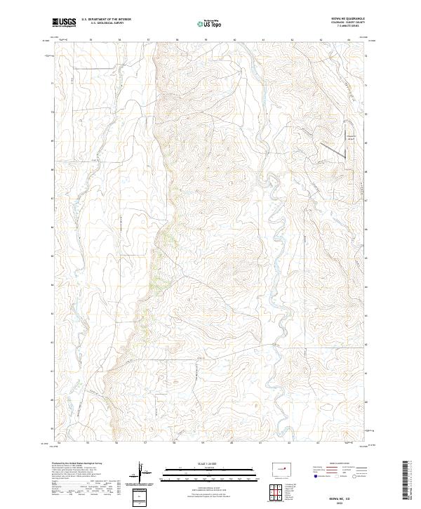 Kiowa NE topographic map thumbnail