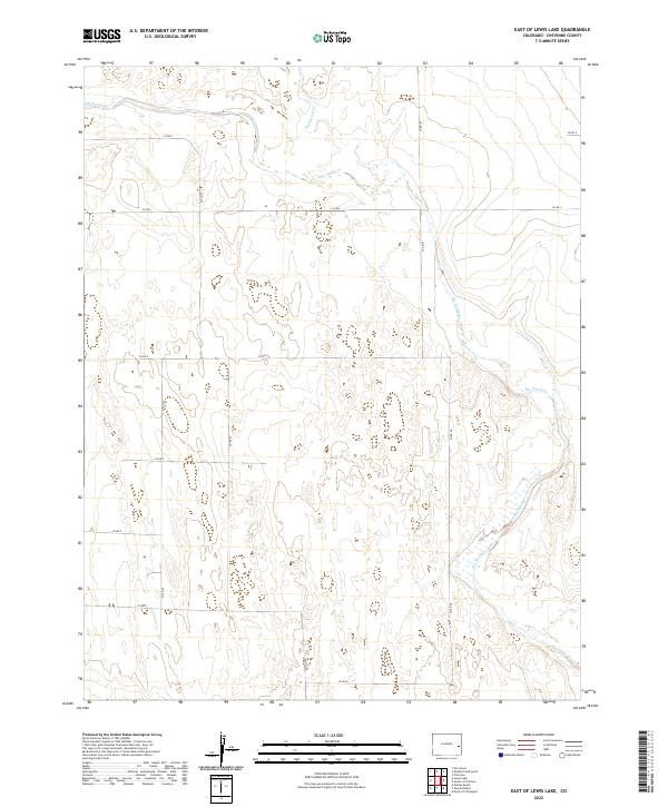 East of Lewis Lake topographic map thumbnail