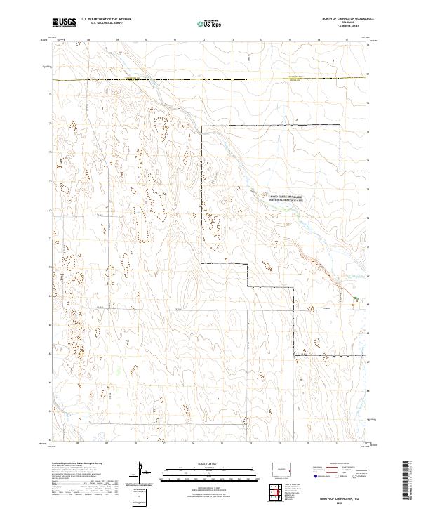 North of Chivington topographic map thumbnail