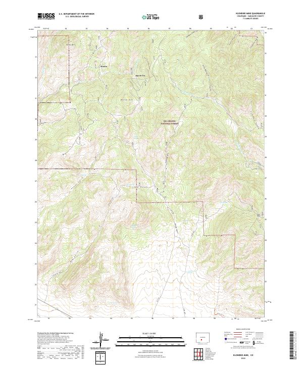 Klondike Mine topographic map thumbnail