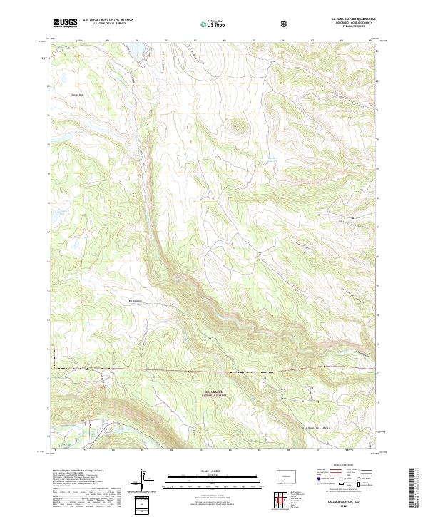 La Jara Canyon topographic map thumbnail