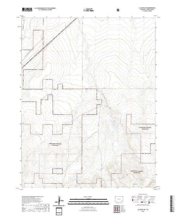 La Junta SW topographic map thumbnail