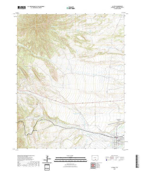 La Veta topographic map thumbnail