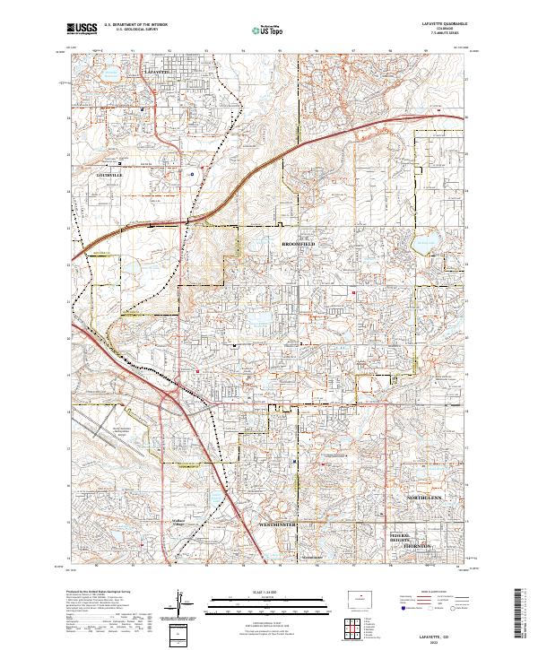 Lafayette topographic map thumbnail
