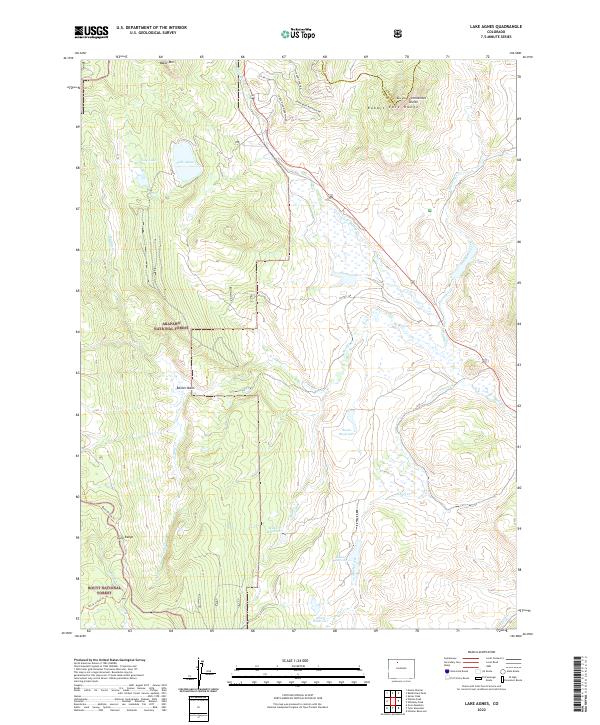Lake Agnes topographic map thumbnail