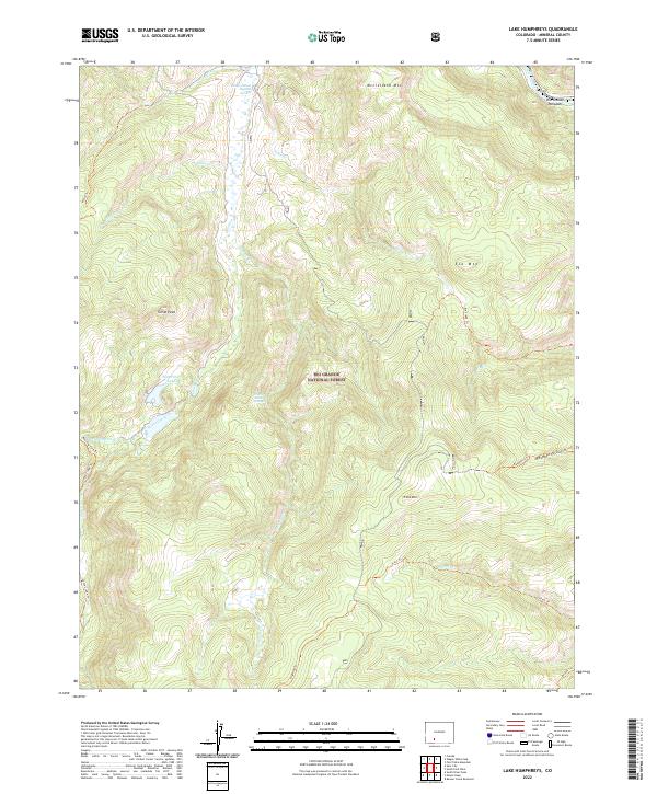 Lake Humphreys topographic map thumbnail
