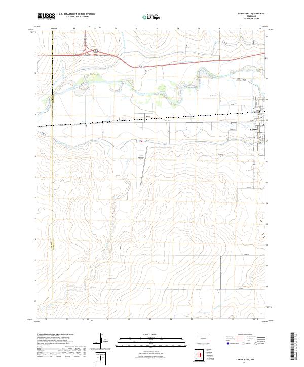 Lamar West topographic map thumbnail