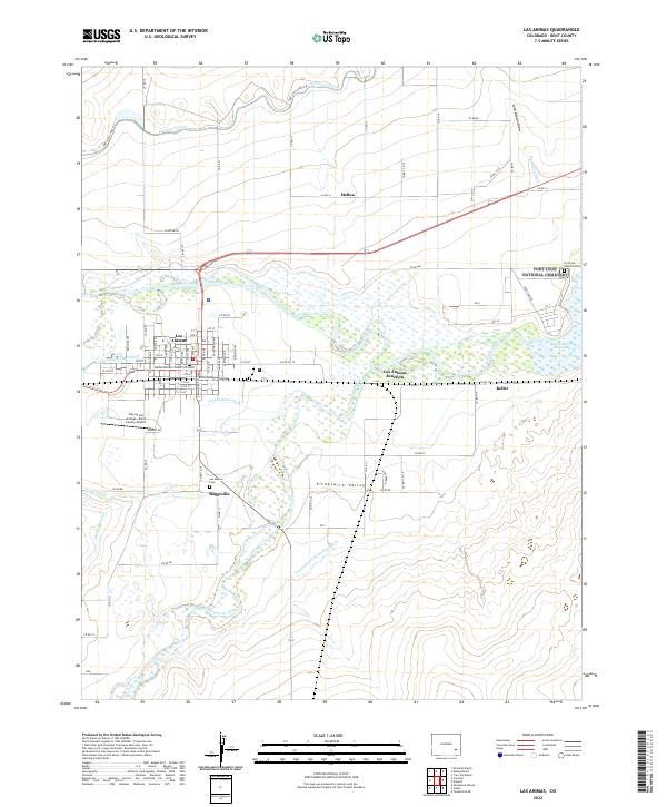Las Animas topographic map thumbnail
