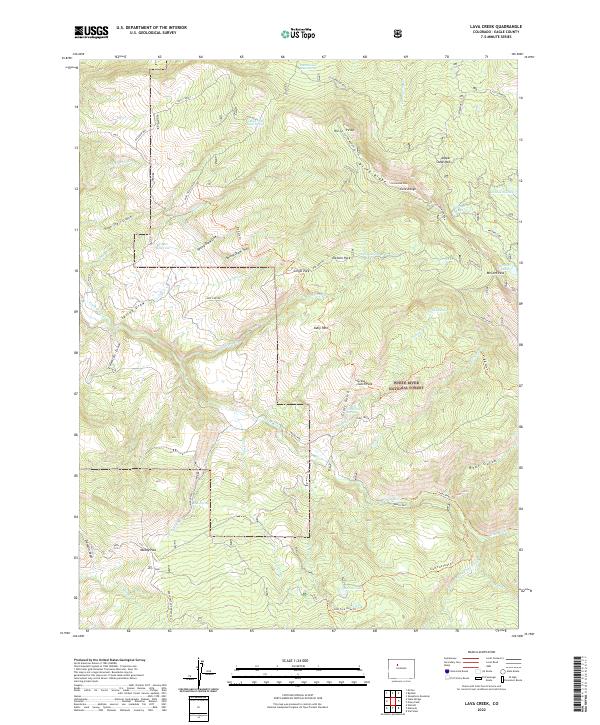 Lava Creek 2022 topographic map thumbnail