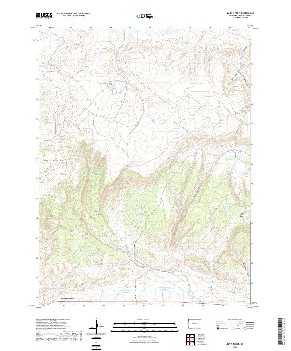 Lazy Y Point 2022 topographic map thumbnail