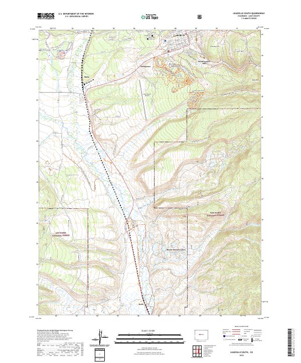 Leadville South 2022 topographic map thumbnail