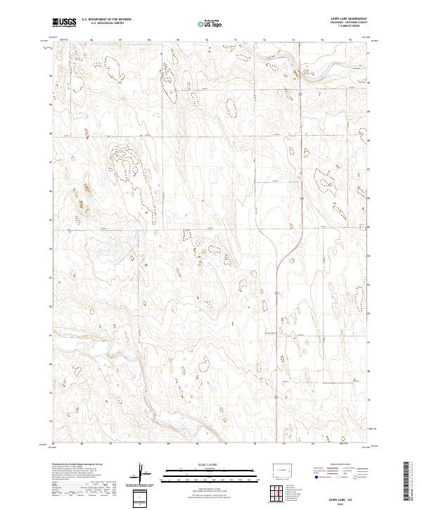 Lewis Lake 2022 topographic map thumbnail