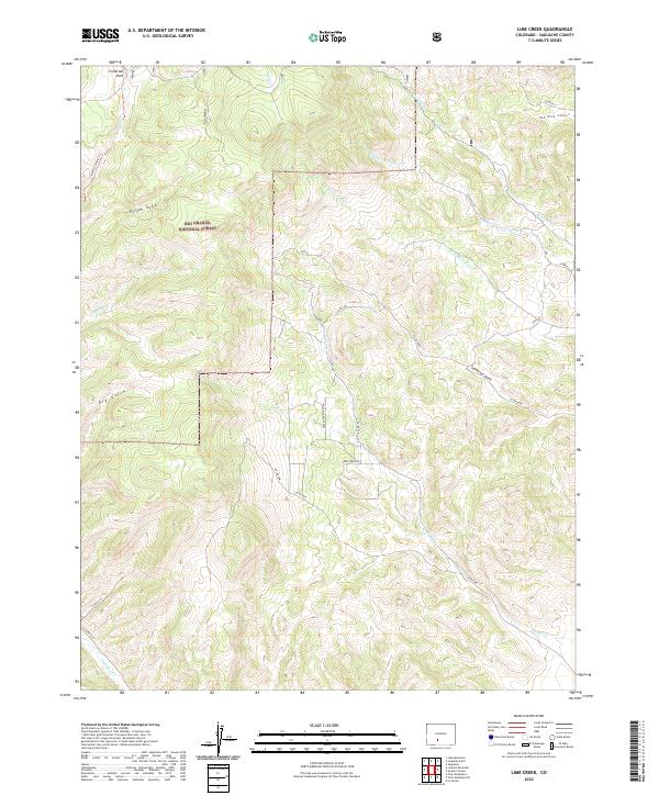 Lime Creek 2022 topographic map thumbnail