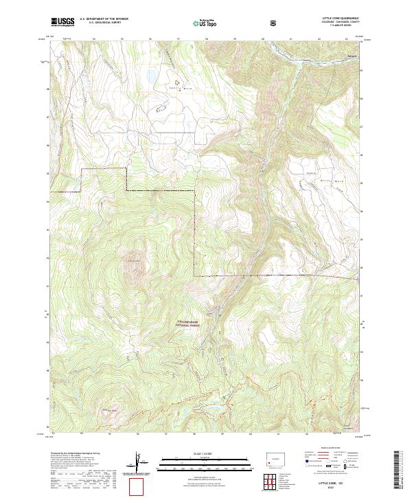 Little Cone 2022 topographic map thumbnail