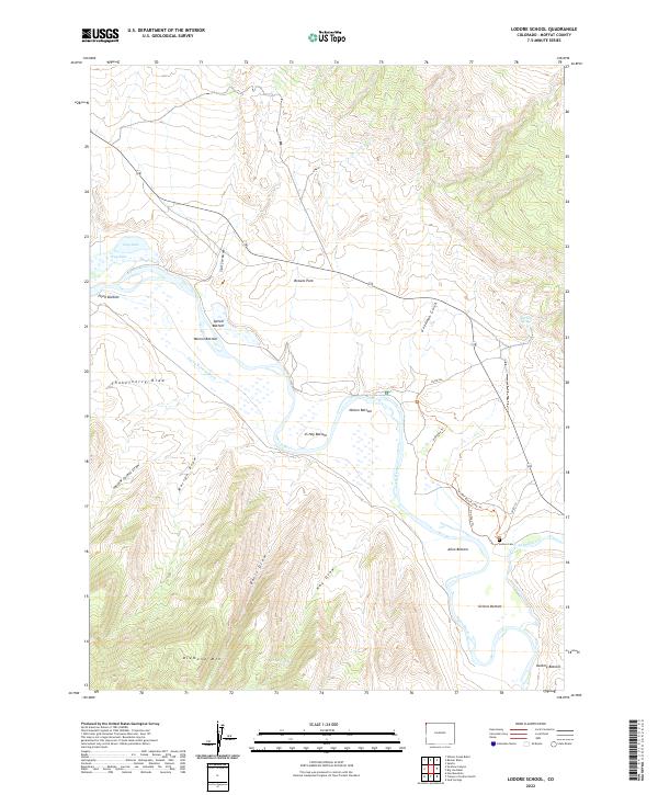 Lodore School 2022 topographic map thumbnail