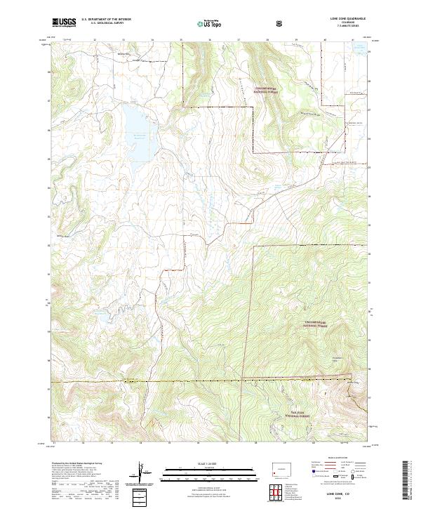 Lone Cone 2022 topographic map thumbnail