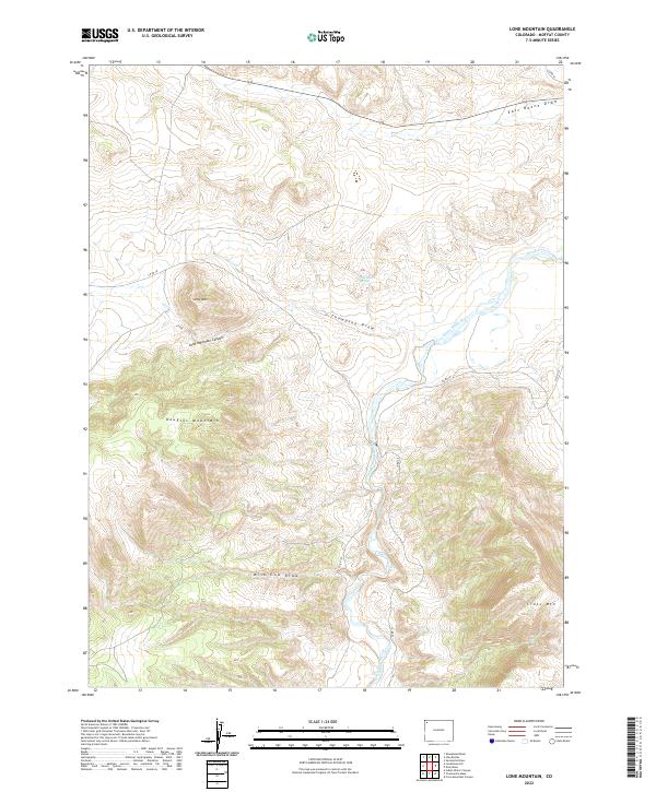 Lone Mountain 2022 topographic map thumbnail