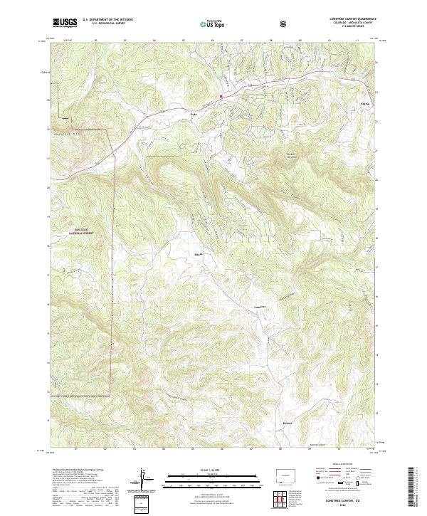 Lonetree Canyon 2022 topographic map thumbnail