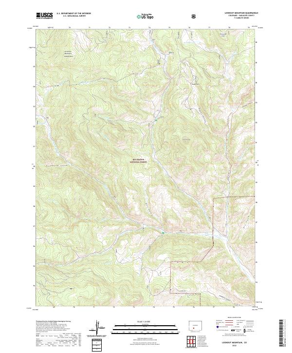 Lookout Mountain topographic map thumbnail