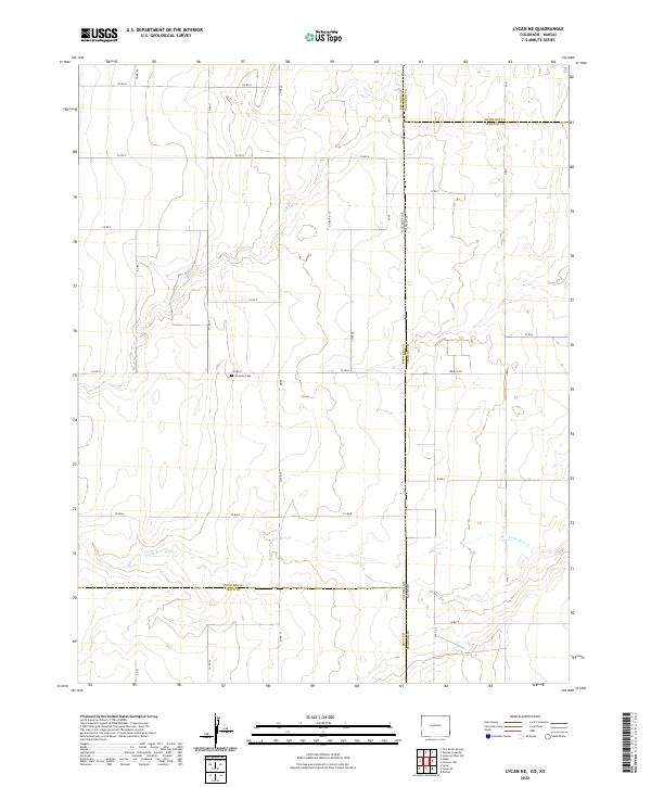 Lycan NE 2022 topographic map thumbnail