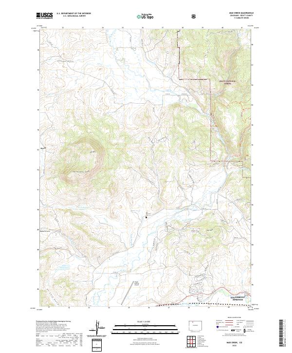 Mad Creek topographic map thumbnail