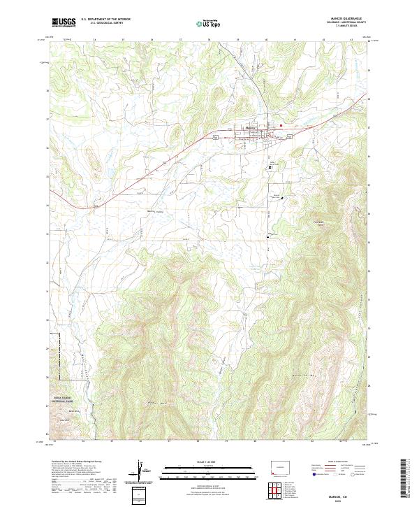 Mancos 2022 topographic map thumbnail