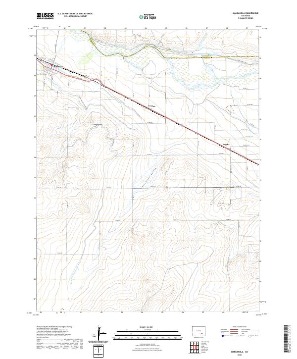 Manzanola 2022 topographic map thumbnail