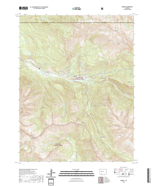 Marble 2022 topographic map thumbnail