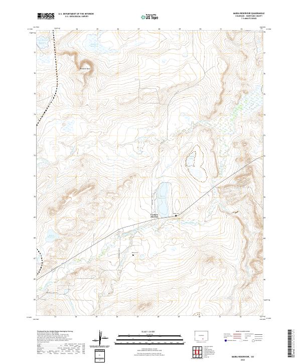 Maria Reservoir topographic map thumbnail
