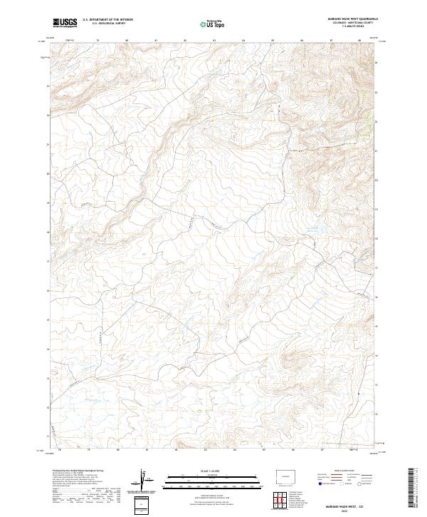 Mariano Wash West topographic map thumbnail