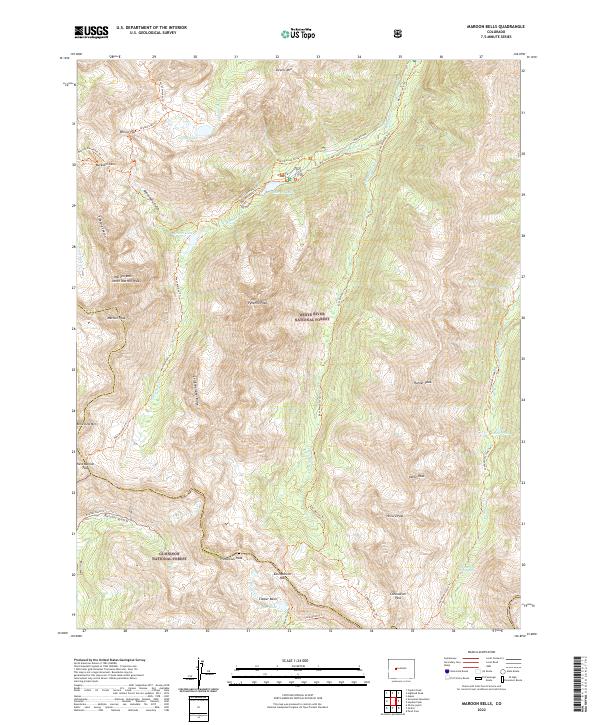 Maroon Bells 2022 topographic map thumbnail