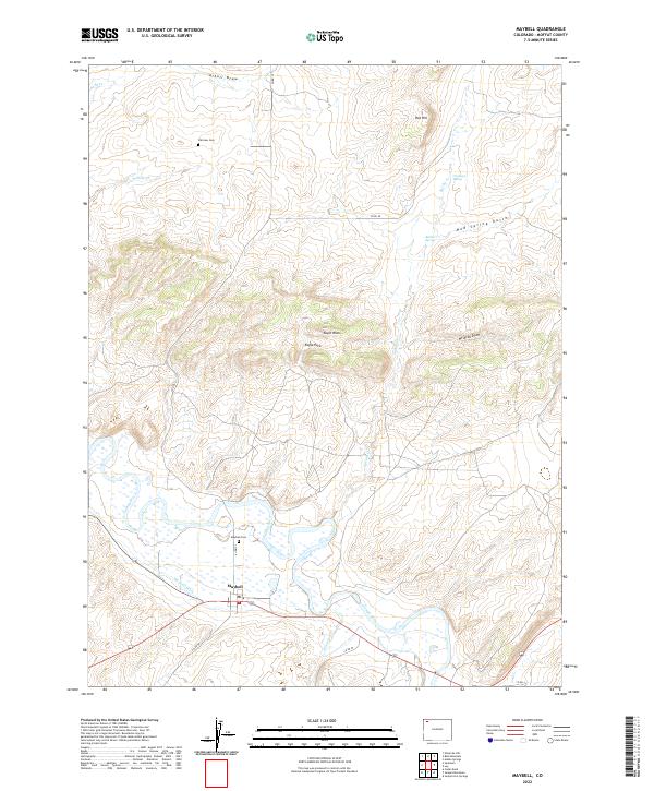 Maybell 2022 topographic map thumbnail