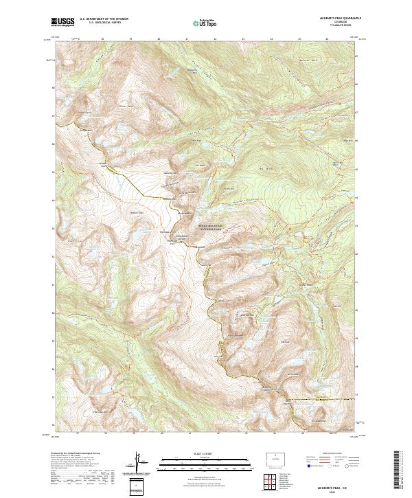 McHenrys Peak 2022 topographic map thumbnail