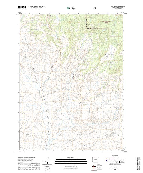 McInturf Mesa 2022 topographic map thumbnail