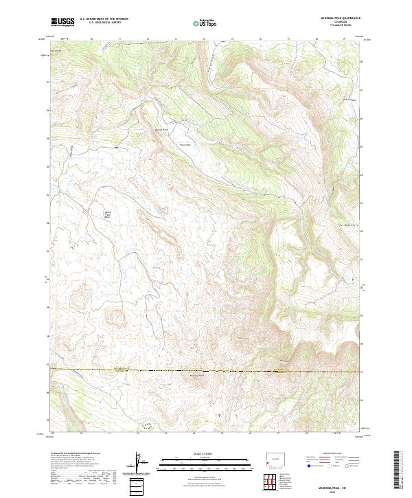 McKenna Peak 2022 topographic map thumbnail