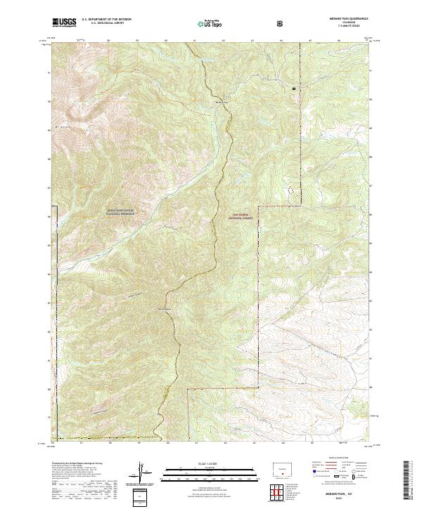 Medano Pass 2022 topographic map thumbnail