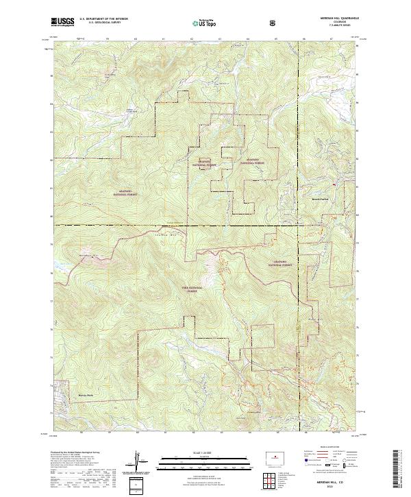 Meridian Hill topographic map thumbnail