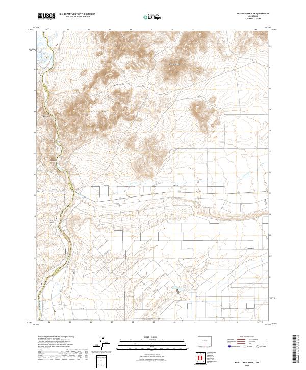 Mesito Reservoir 2022 topographic map thumbnail