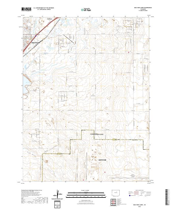 Mile High Lakes 2022 topographic map thumbnail
