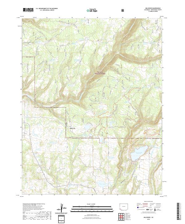 Millwood 2022 topographic map thumbnail