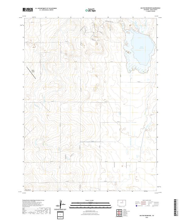 Milton Reservoir topographic map thumbnail