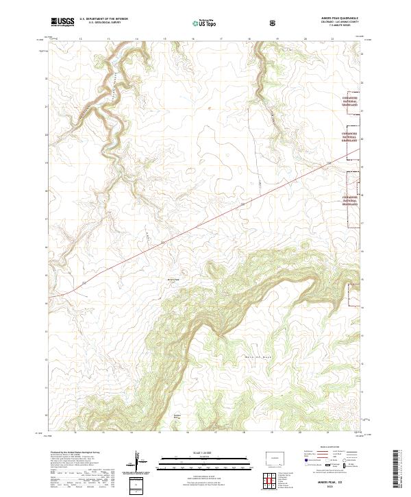 Miners Peak 2022 topographic map thumbnail