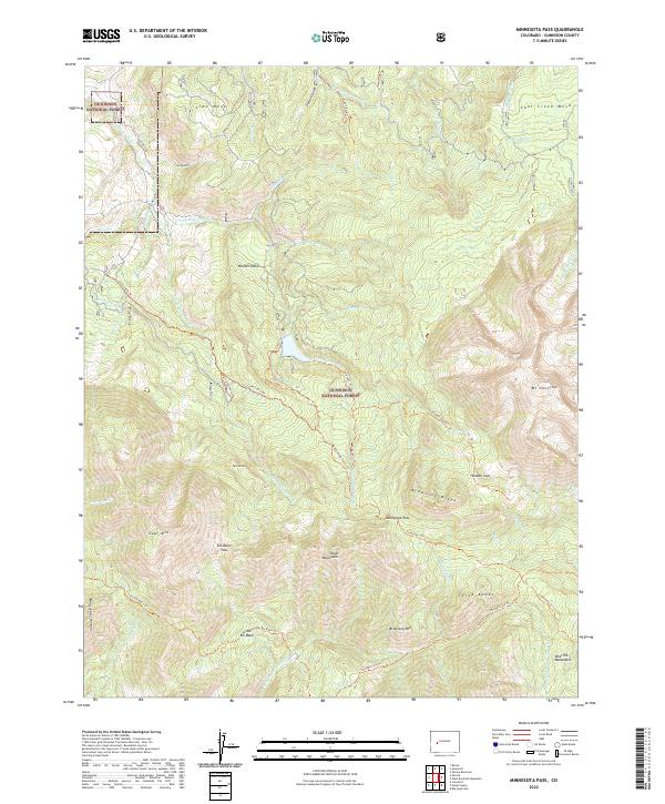 Minnesota Pass 2022 topographic map thumbnail