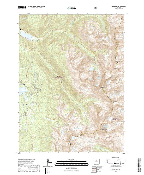 Monarch Lake topographic map thumbnail