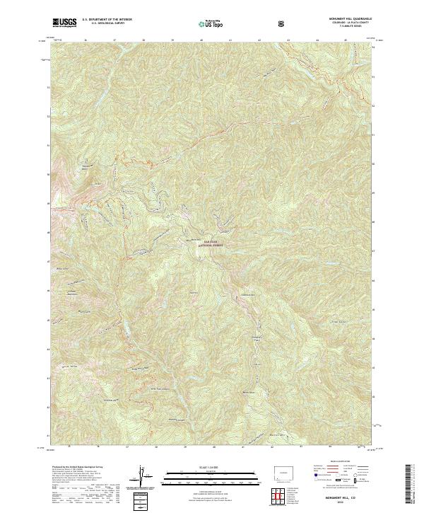 Monument Hill 2022 topographic map thumbnail
