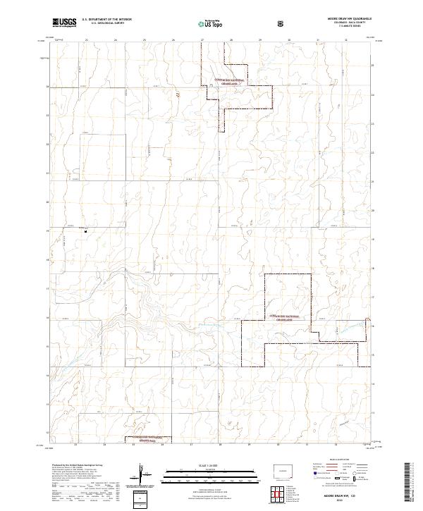Moore Draw NW 2022 topographic map thumbnail