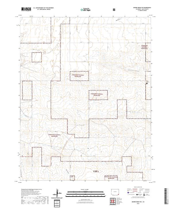 Moore Draw SW 2022 topographic map thumbnail