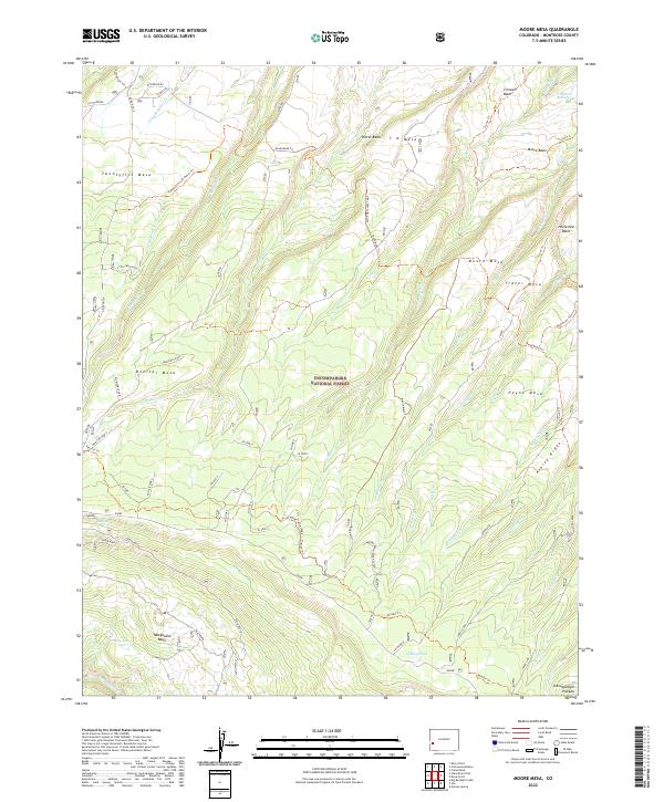 Moore Mesa 2022 topographic map thumbnail